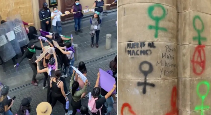Feministas atacaron iglesias en Latinoamérica en el Día de la Mujer