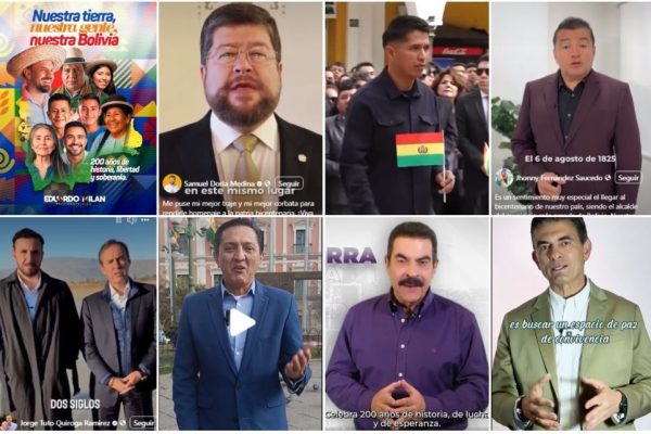 Candidatos expresan su mensaje por el Bicentenario de Bolivia